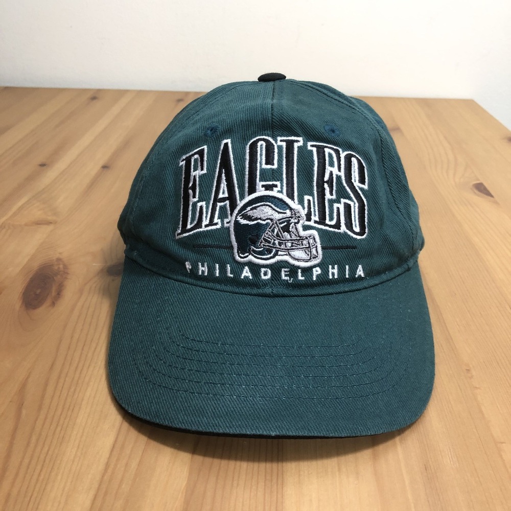 Vintage Philadelphia Eagles NFL Team Apparel Strapback Hat Mens One Size Green